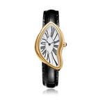GESMART Men's Y2K Alien Shape Melting Distorted Quartz Watch Fashion Premium Niche Design Wristwatch