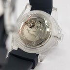 Automatic Watch 40mm Transparent Case Acrylic Crystal Luminous 8215 Movement
