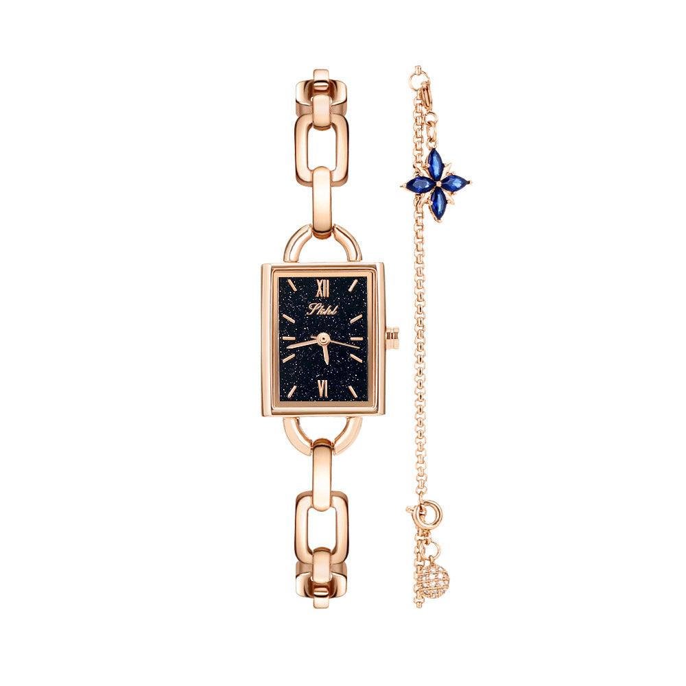 GESMART 2023 New Women's Square Bracelet Quartz Watch Fashion Design Niche Elegant Ladies Wristwatch