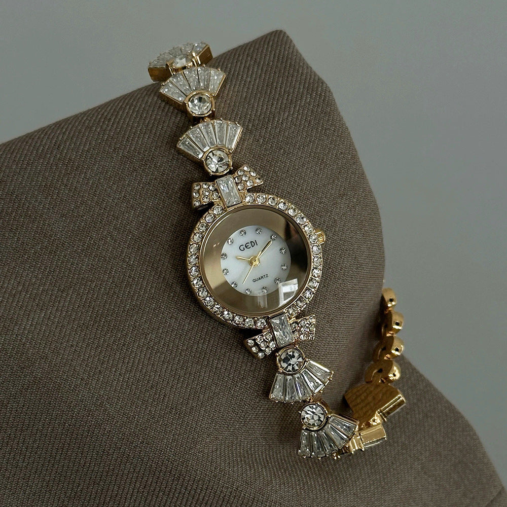 Women's Fringed Bracelet Rhinestone Quartz Watch