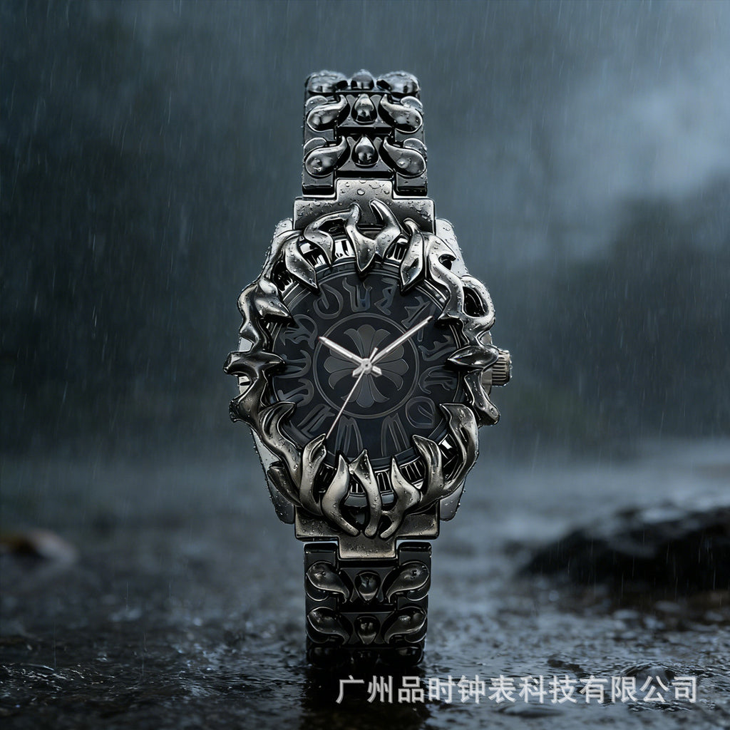 GESMART Men's Y2K Retro Claw Shape Watch Iris Pattern Unique Alien Design Fashion Trendy