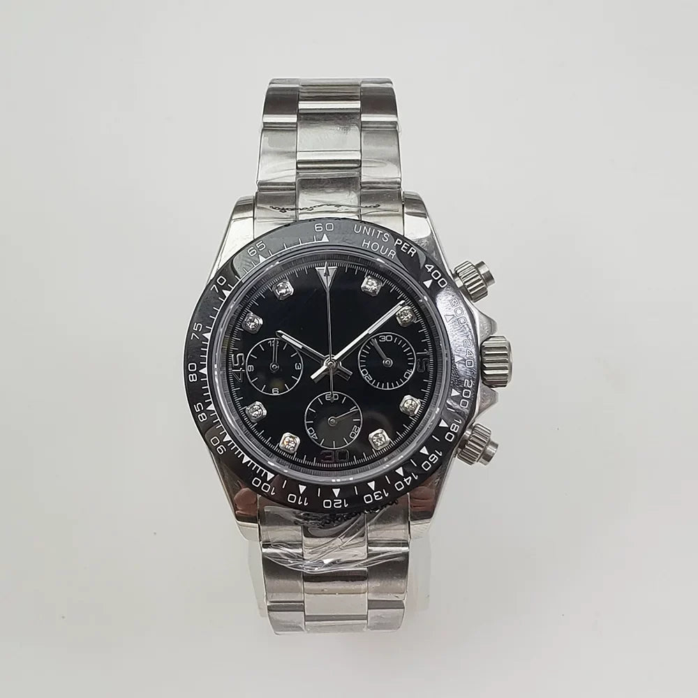 Men's Quartz Chronograph Watch 39mm Sapphire Crystal Luminous Hands