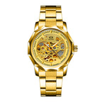 GESMART Men's High End Automatic Mechanical Watch Polygon Shape Dial Fashion Wristwatch
