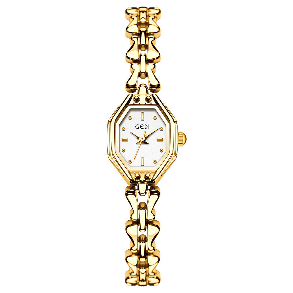 Women's Octagon Vintage Bracelet Quartz Watch, Slim Dial
