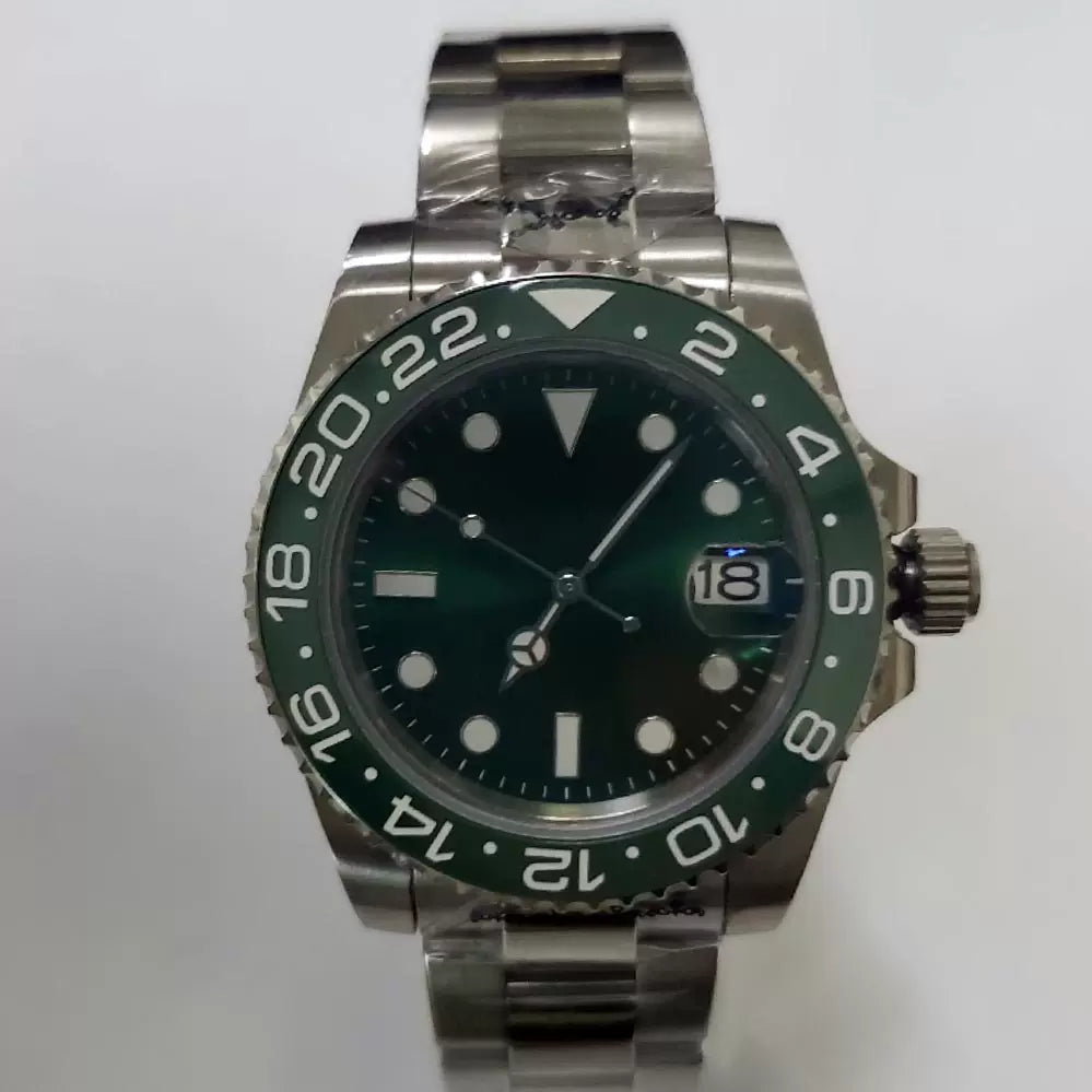 Men's 40mm Mechanical Watch Sapphire Crystal 316L Steel Case NH35 Movement