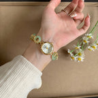 Women's Jade Peace-Buckle Bracelet Vintage Quartz Watch