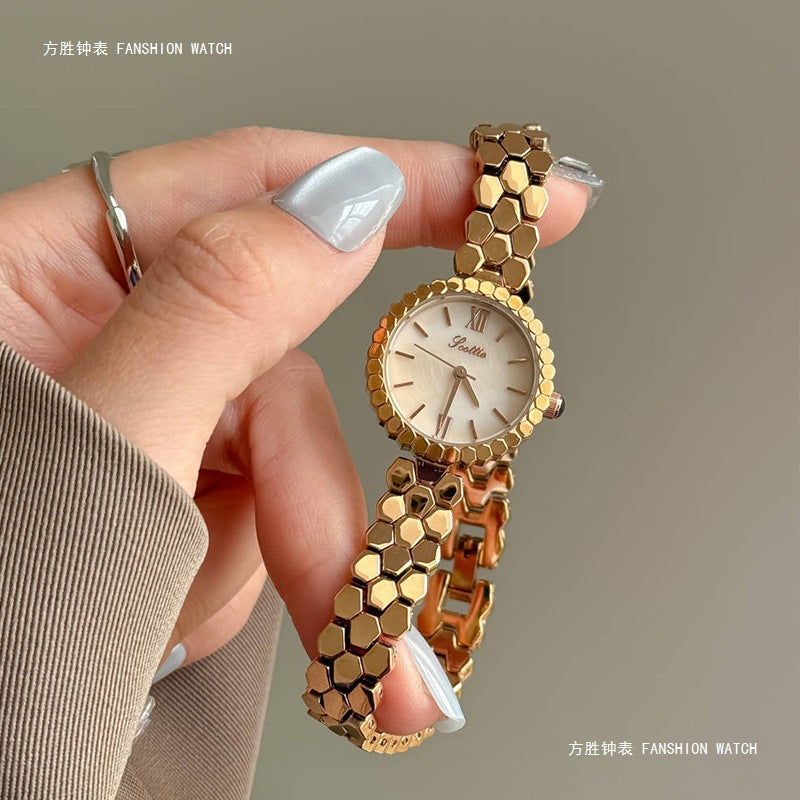 GESMART Women's Compact Steel Band Bracelet Quartz Watch Minimalist Water Resistant Ladies Wristwatch