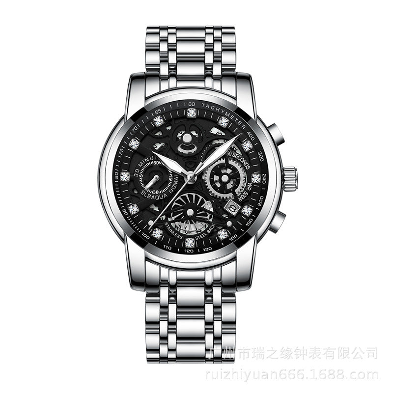 GESMART Men's Gold Tone Large Dial Watch High Grade Water Resistant Luxury Style