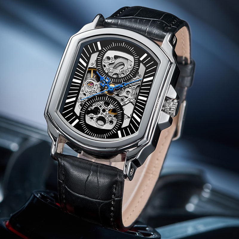 GESMART Men's Square Automatic Mechanical Watch European American Style Original Design