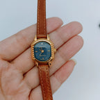 Baoshihua Ladies Mechanical Watch Blue Dial Square Vintage Original NOS