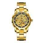 GESMART Men's High End Automatic Mechanical Watch Polygon Shape Dial Fashion Wristwatch