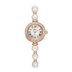 Women's Pull-Cord Pearl Bracelet Quartz Watch