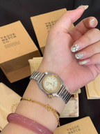 Vague Watch Co. Unisex Small Gold Watch Vintage Style Japan Import Light Luxury