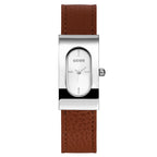 Women's Square Genuine-Leather Vintage Quartz Watch
