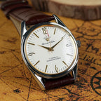 Diamond Brand Men's Manual Wind Watch Vintage Leather Strap Waterproof