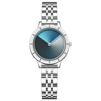 GESMART Women's Steel Band Quartz Watch Gradient Dial Fashion Premium Design Ladies Wristwatch
