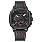 GESMART Men's Square Quartz Watch Luminous Water Resistant Trendy Fashion Casual Wristwatch