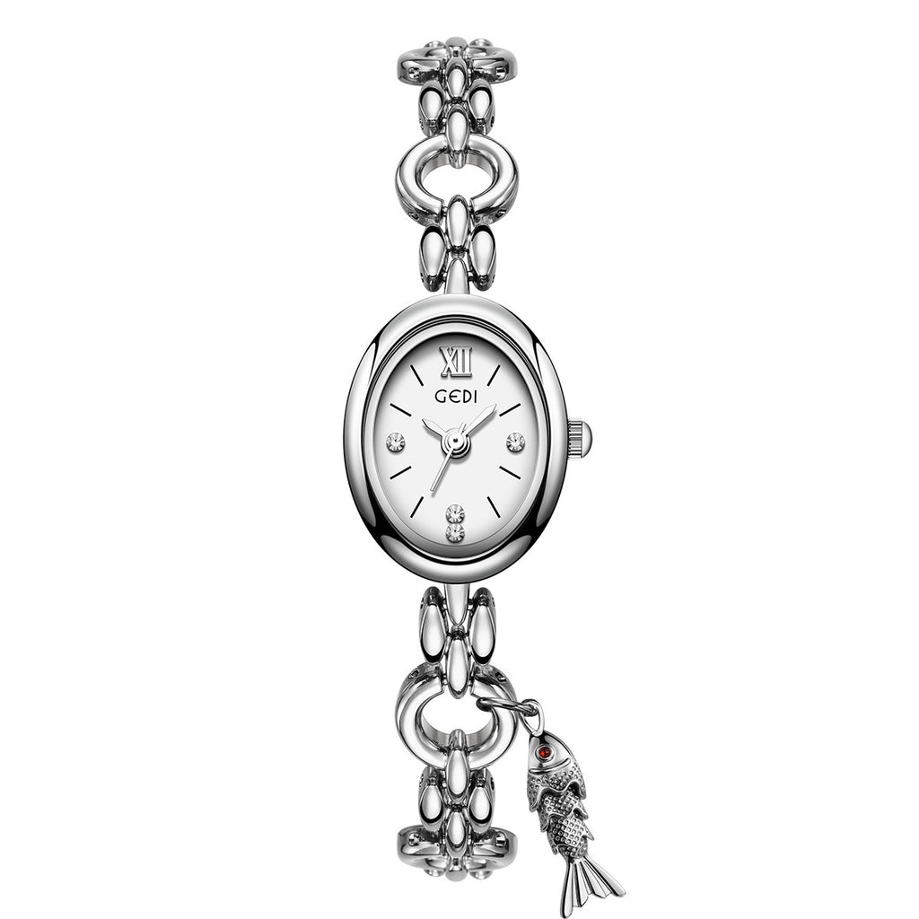 Women's Gold Bee-Pendant Bracelet Quartz Watch