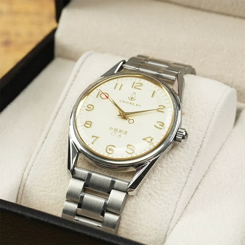 Chunlei Men's Manual Wind Mechanical Watch Vintage Retro Gift Choice