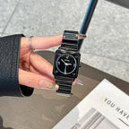 GESMART Autumn New Women's Square Large Dial Steel Band Watch Minimalist Fashion Premium Ladies Wristwatch