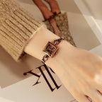 GESMART Women's Small Square Bracelet Quartz Watch Minimalist Niche Design Vintage Style