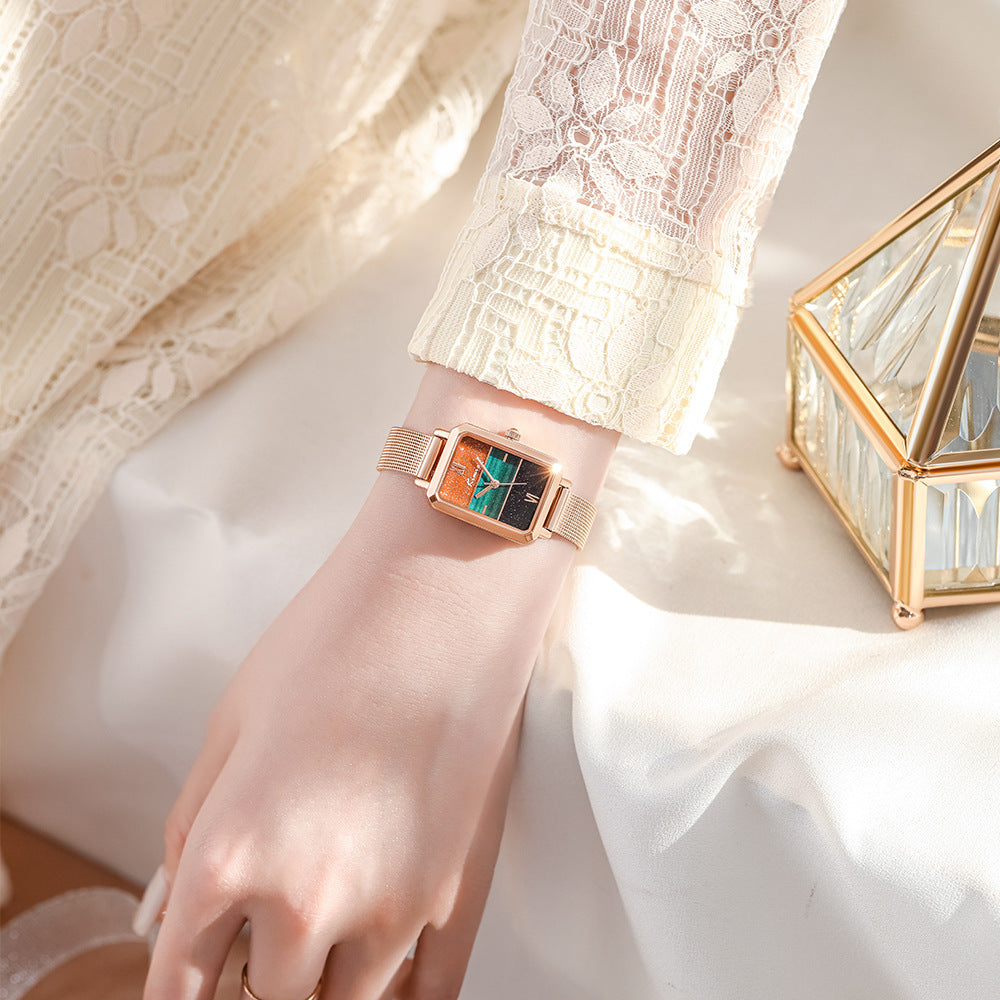 Women's Ins-Style Vintage Small Square Waterproof Watch