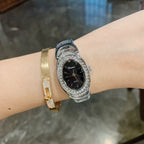 Women's Oval Openwork Bracelet Vintage Watch