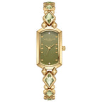 Women's Olive-Green Zircon Vintage Bracelet Quartz Watch