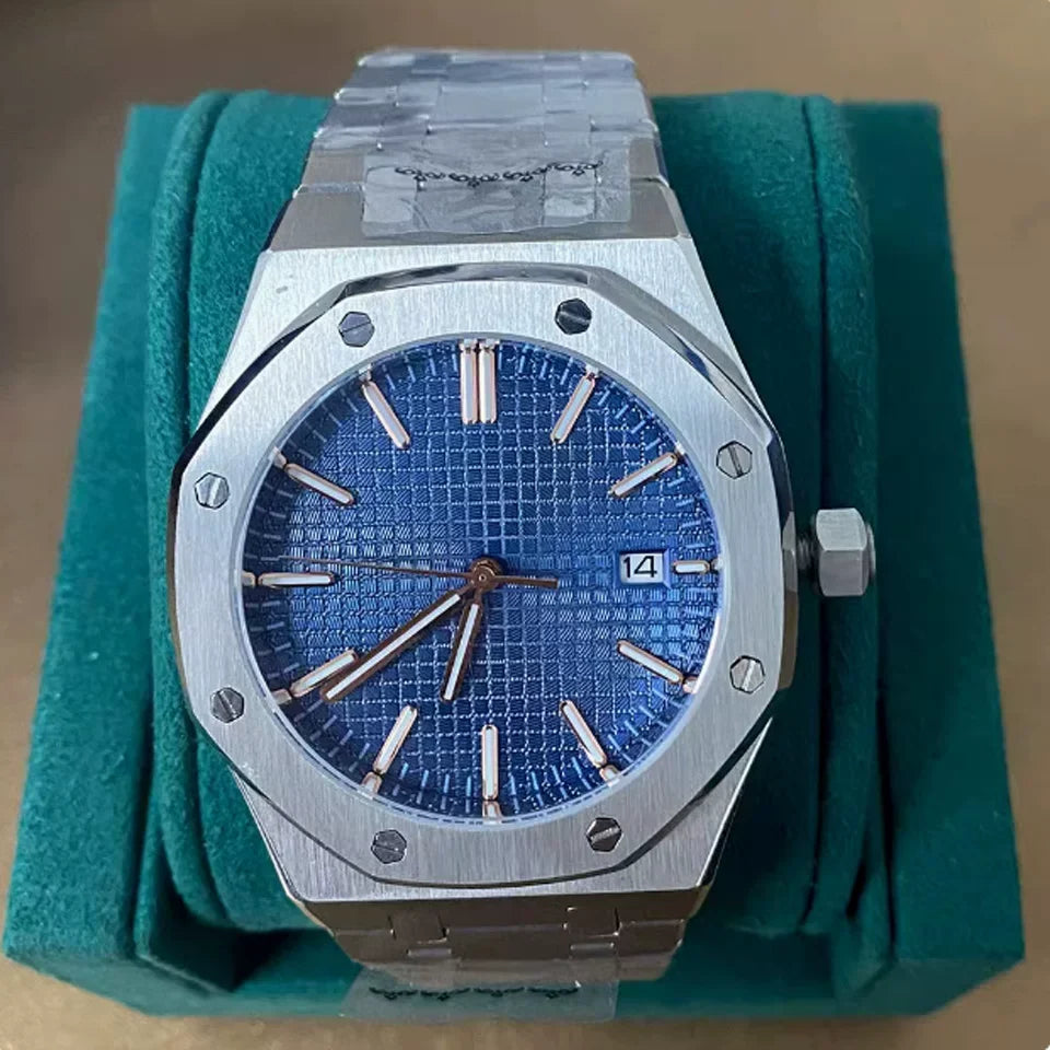 No Logo 41mm Automatic Watch Steel Case Bracelet Sapphire Crystal NH35