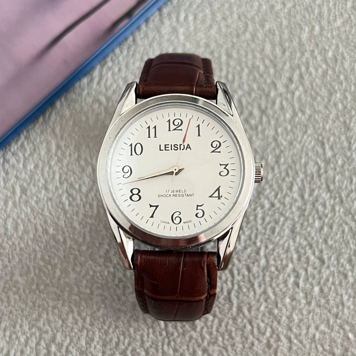 LEISDA 7120 Manual Wind Mechanical Watch Classic Vintage Student NOS