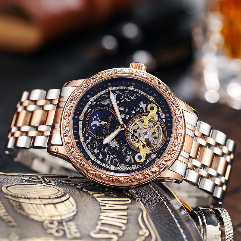 GESMART Men's Tourbillon Automatic Mechanical Watch Water Resistant Luminous