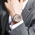GESMART Men's Tourbillon Automatic Mechanical Watch Water Resistant Luminous