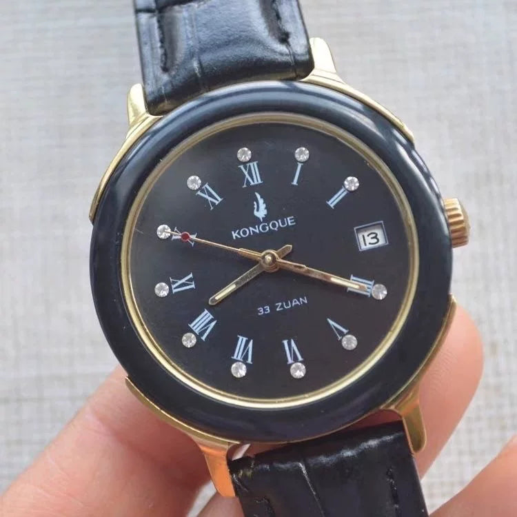 Peacock Semi-Automatic Mechanical Watch Date Steel Shock Resistant NOS Liaoning