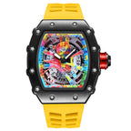 GESMART Men's Skeleton Graffiti Style Quartz Watch Fashion Trendy Premium Water Resistant