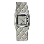Women's British-Style Plaid Leather Vintage Square Quartz Watch