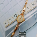 HAIDA Ladies Manual Wind Mechanical Oval Watch Date Vintage NOS