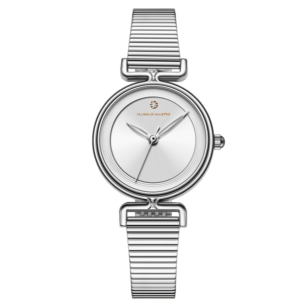 GESMART Women's Round Compact Dial Quartz Watch Japanese Movement Exquisite Minimalist