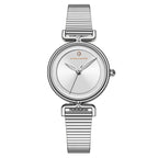 GESMART Women's Round Compact Dial Quartz Watch Japanese Movement Exquisite Minimalist