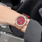 GESMART Women's Large Dial Silicone Band Watch Multifunction Rhinestone Calendar Fashion Trendy