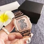 Women's Cartoon Multi-Function Sport Watch, Rhinestone Dial with Silicone Strap