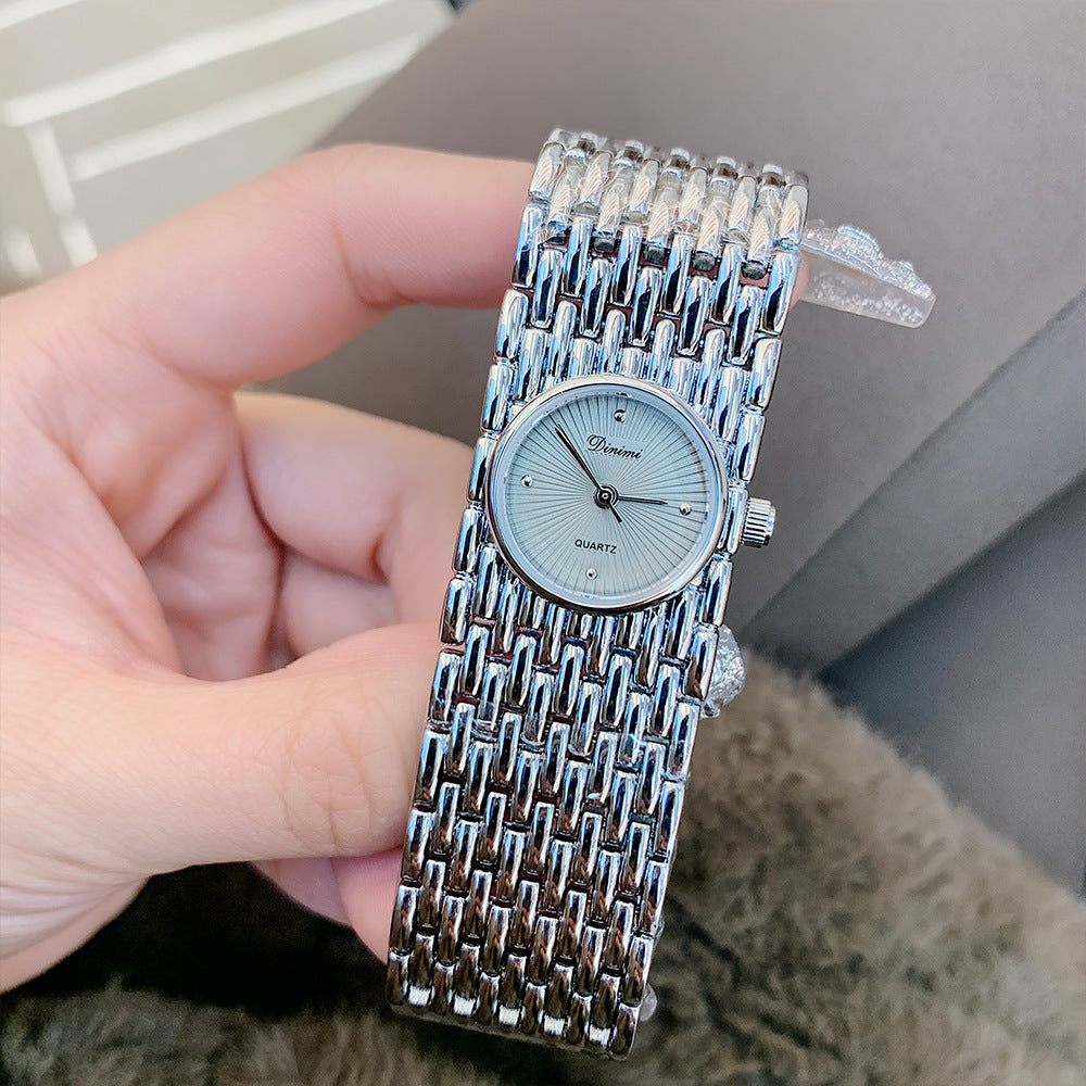 Women's Vintage Bangle-Style Quartz Watch, Elegant Slim Dial
