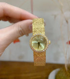 Babila Ladies Gold Wheat Dial Watch Japan Vintage Exquisite Small