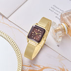 GESMART Women's Square Quartz Watch Personality Trendy Casual Versatile Ladies Wristwatch