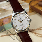 Diamond Brand Men's Manual Wind Watch Vintage Leather Strap Waterproof