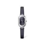 GESMART Women's Creative Oval Shape Quartz Watch Diamond Studded Leather Band Water Resistant
