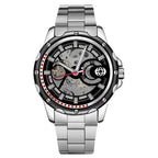 GESMART Men's Skeleton Automatic Mechanical Watch Silicone Band Sports Fashion