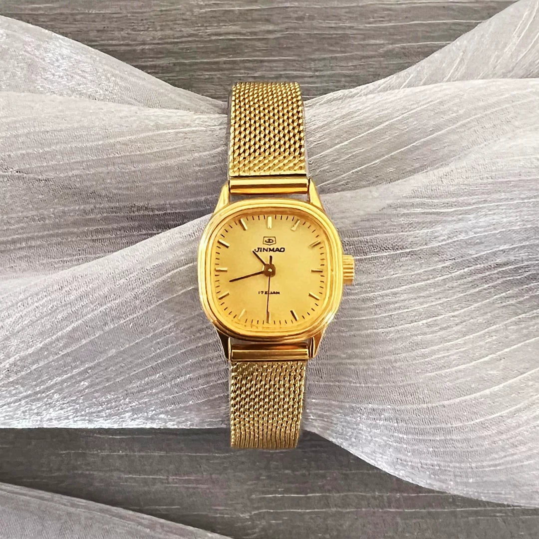 Golden Anchor Ladies Manual Wind Mechanical Watch Vintage Retro Student NOS
