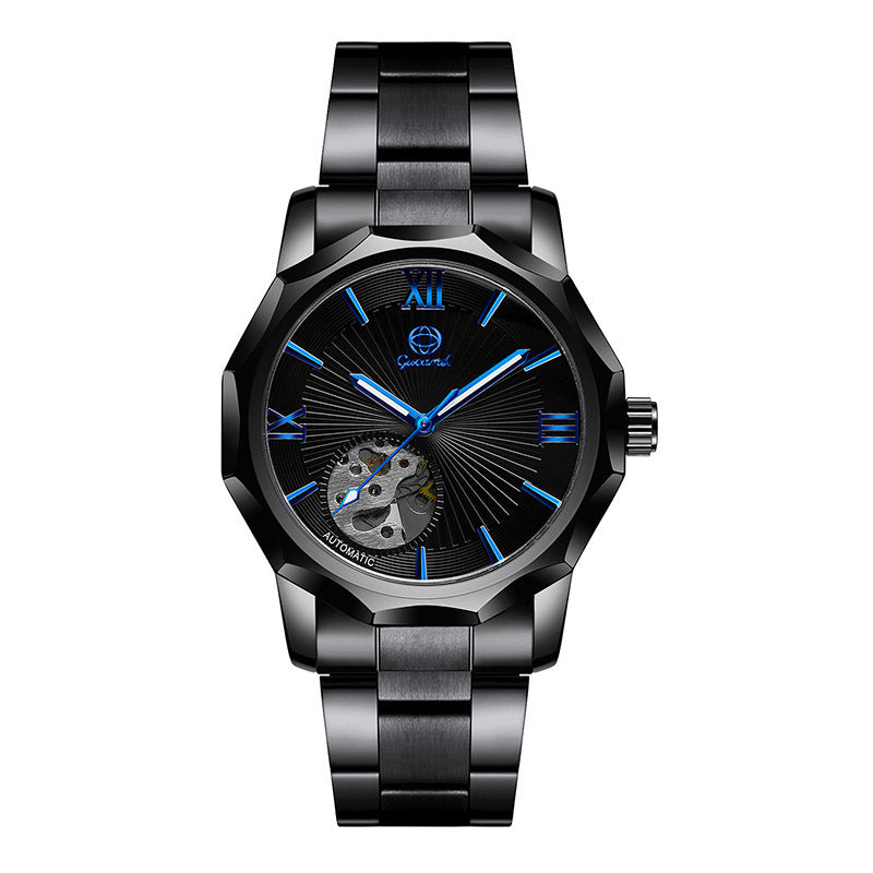 GESMART Men's Polygon Shape Dial Automatic Mechanical Watch European American Fashion