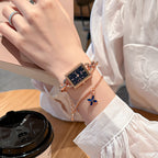 GESMART 2023 New Women's Square Bracelet Quartz Watch Fashion Design Niche Elegant Ladies Wristwatch