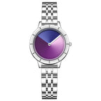 GESMART Women's Steel Band Quartz Watch Gradient Dial Fashion Premium Design Ladies Wristwatch